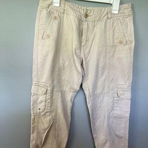 Women’s Cargo Capris, size 12, khaki capris, cargo pockets
